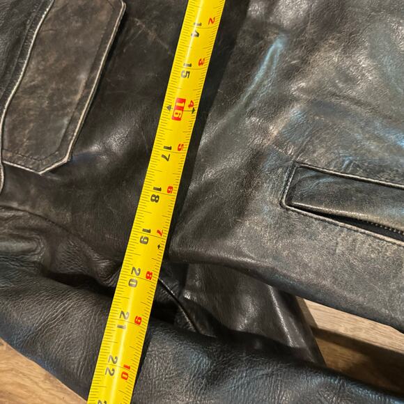 VTG GAP Jacket Mens Medium Leather Quilted Lined Trucker Western Barn Coat Y2K - Picture 5 of 8